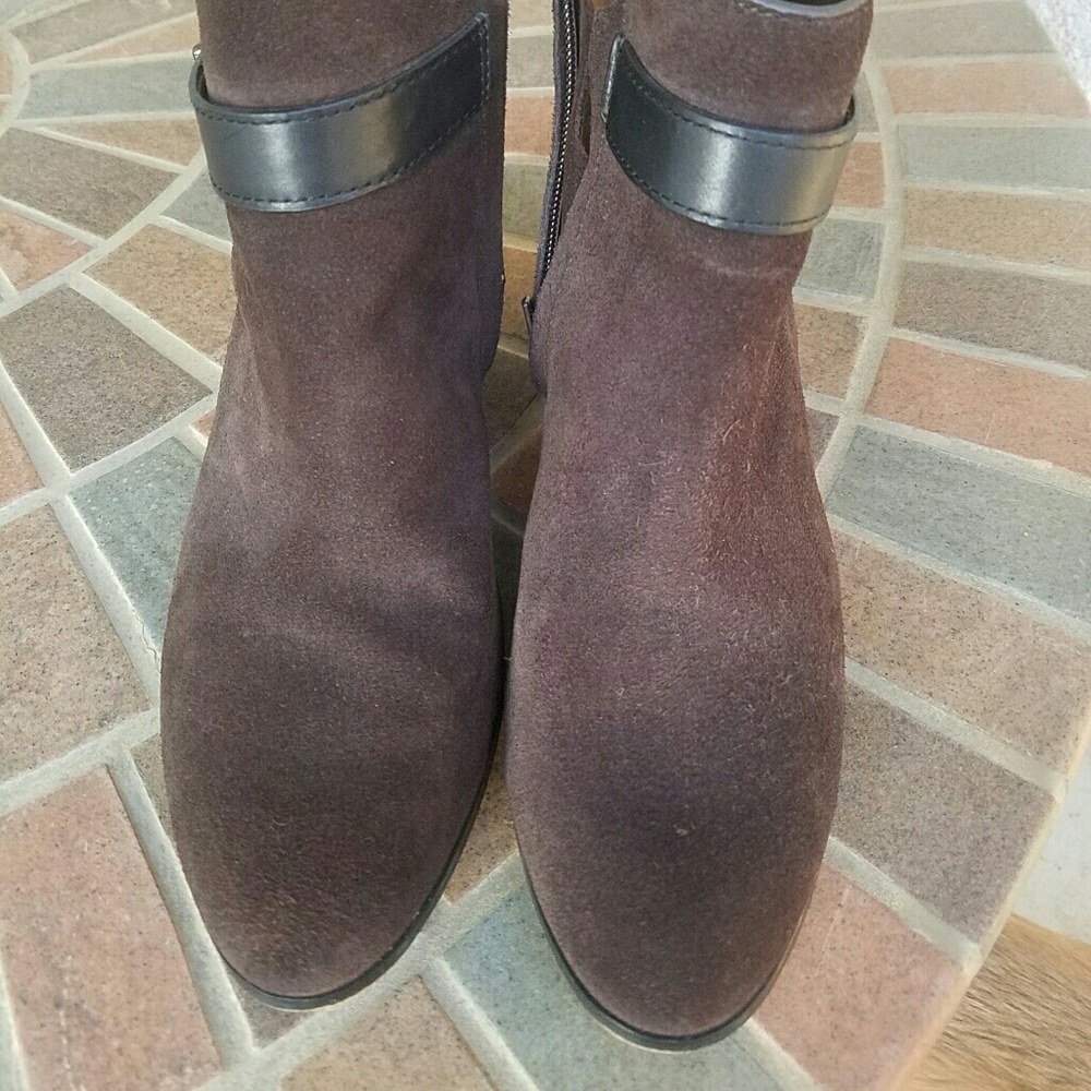 Coach Womens leather ankle booties